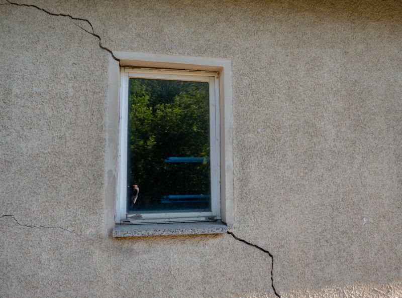 Cracked Stucco Surface